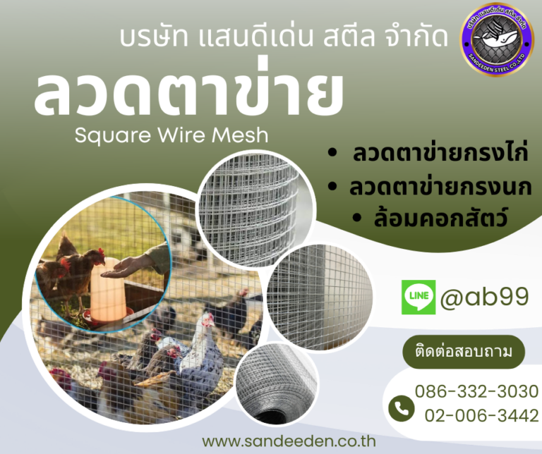 ประเภทและคุณสมบัติของลวดตาข่ายสี่เหลี่ยม: คู่มือเลือกใช้งานให้คุ้มค่า ทนทาน และเหมาะกับทุกงาน